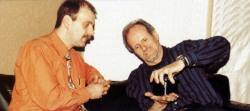 Alfred Rudolph und Matthias B�de auf der Couch